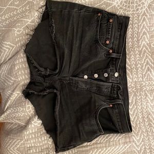 Levi’s distressed cutoffs, size 30